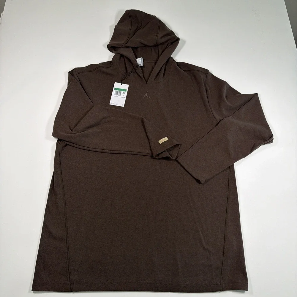 Jordan Sport Pullover Golf Hoodie Baroque Brown HQ8494-237 Men's Size XL
